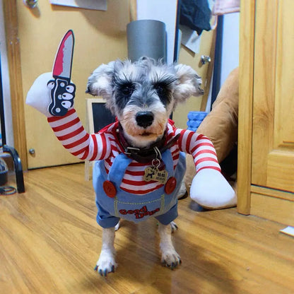 Lustiges Halloween-Kostüm für kleine und mittelgroße Hunde und Katzen, verstellbar, für Welpen, Cosplay-Party, Französische Bulldogge, Chihuahua, Haustierbekleidung