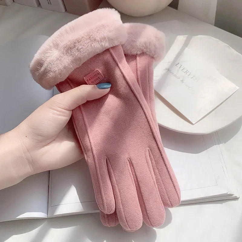 Women's Plush-Lined Touchscreen Winter Gloves