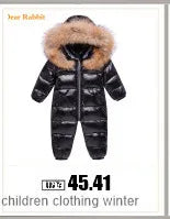 Autumn Winter Down Jacket for Girl Clothes Kids Overalls Snowsuit Baby Boy over Coat Toddler New Clothing Set Parka Real Fur