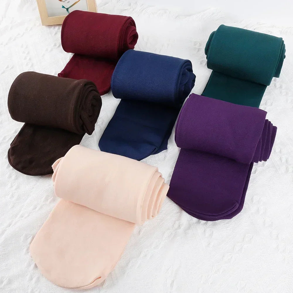 Fleece-Lined Sheer-Look Tights – Women's Thermal Winter Tights