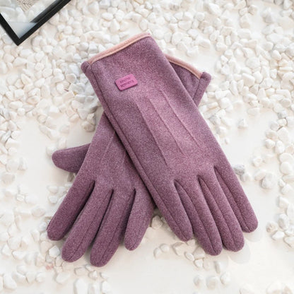 Guantes cortavientos con forro suave y compatibles con pantallas táctiles para mujer