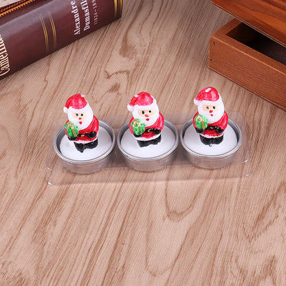 Weihnachtsfiguren-Kerzen 3er-Pack | Weihnachtsmann, Schneemann & festliche Motive | 6 Farben | Weihnachts- & Hochzeitsdekoration