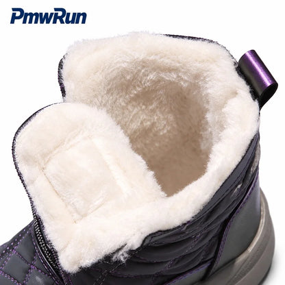 Kids' Plush-Lined Winter Snow Boots