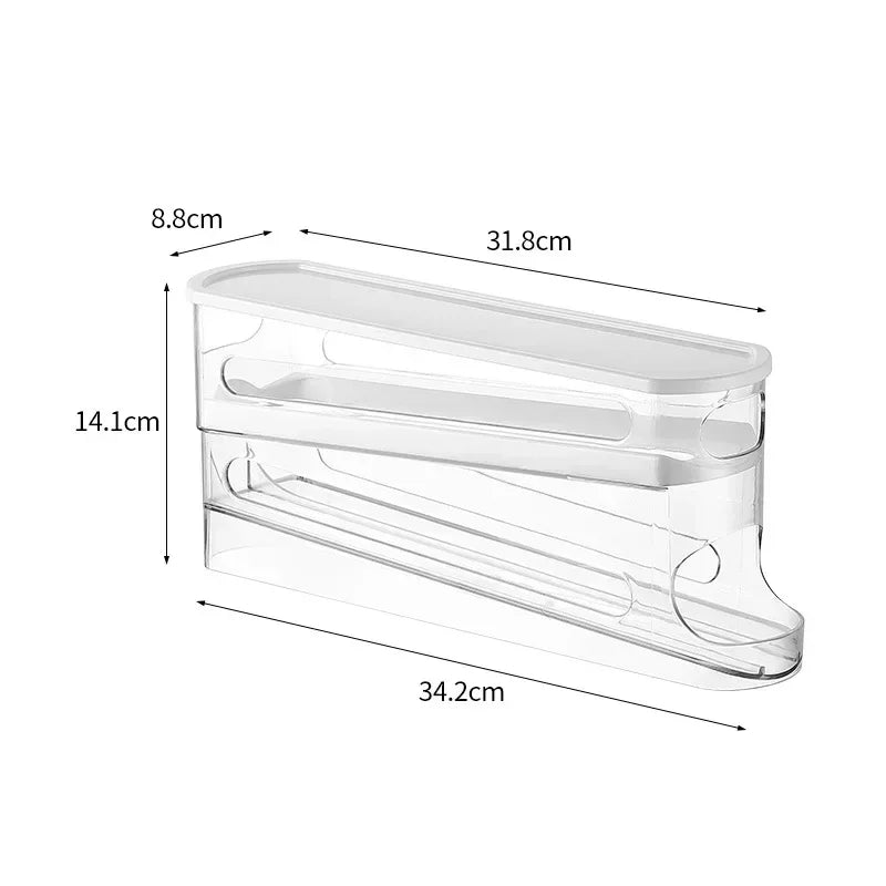 2-Tier Rolling Egg Dispenser for the Fridge – Space-Saving Organizer