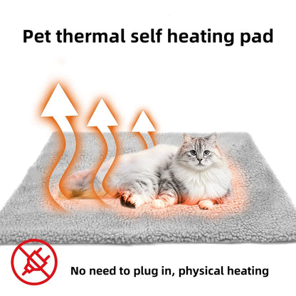 Tapis auto-chauffant pour animaux – Coussin thermique sans branchement pour chats et petits chiens, 60 × 48 cm