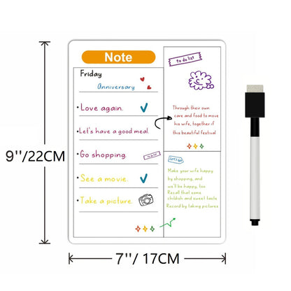 Magnetic Fridge Calendar – Dry-Erase Monthly & Weekly Planner