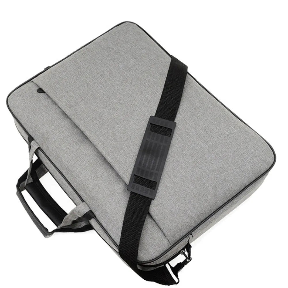 Business Laptop Shoulder Bag 15.6"-17" - Solid Colour Briefcase with Handle