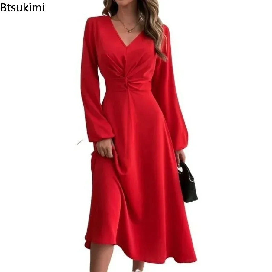 Women's V-Neck Long Dress