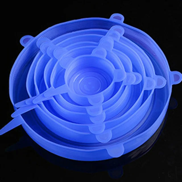Silicone Stretch Lids – 6-Piece Reusable Food & Bowl Covers