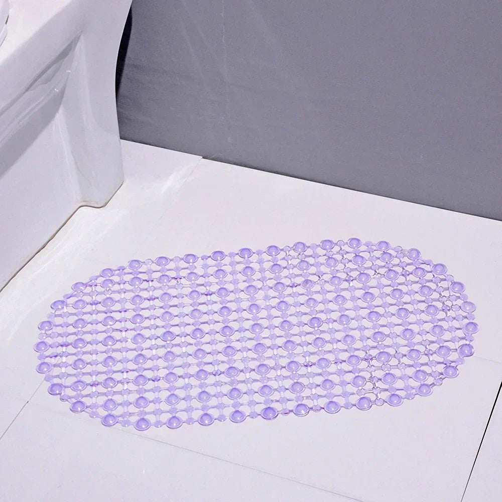 Non-Slip PVC Bath Mat with Suction Cups, 37.5 x 67 cm