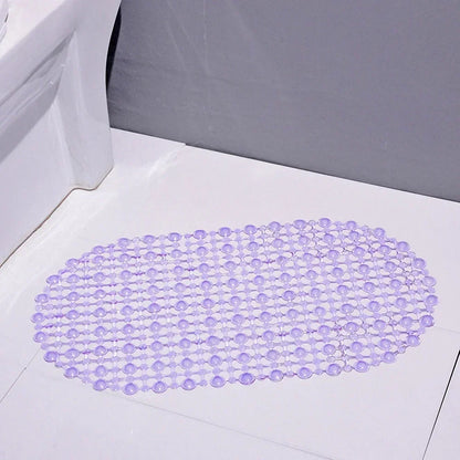 Rutschfeste PVC-Badematte mit Saugnäpfen, 37,5 x 67 cm