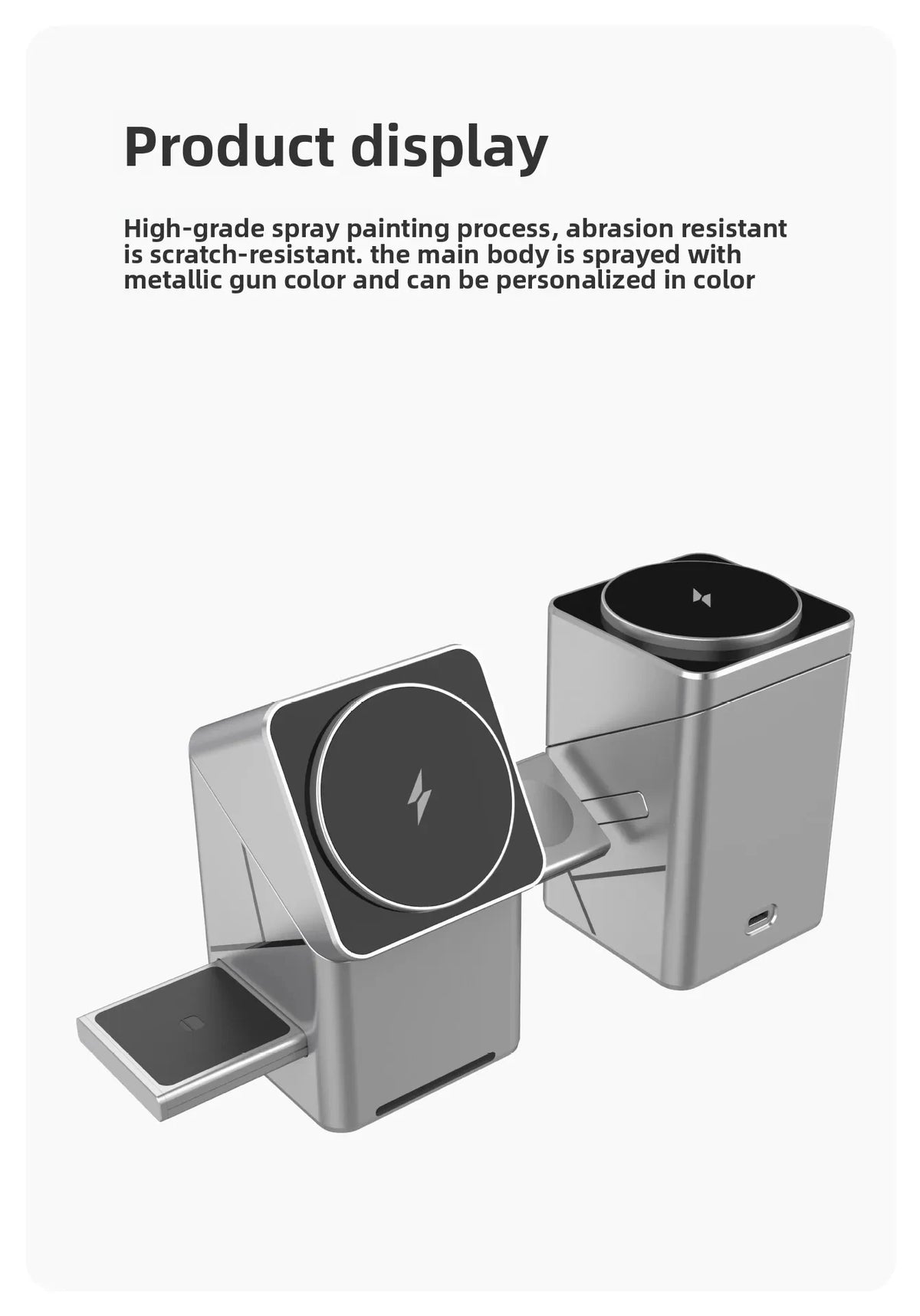 3-in-1 Magnetic Wireless Charging Station for iPhone, Watch & Earbuds