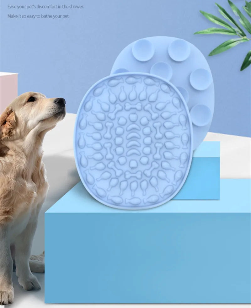 Lick Mat for Cats & Small Dogs – Suction-Cup Slow Feeder