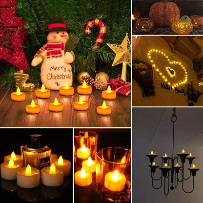 Flammenlose LED-Teelichter | Batterien inklusive | Warmes oder weißes Licht | 1er-, 6er- oder 12er-Pack | Deko für Hochzeit & Party