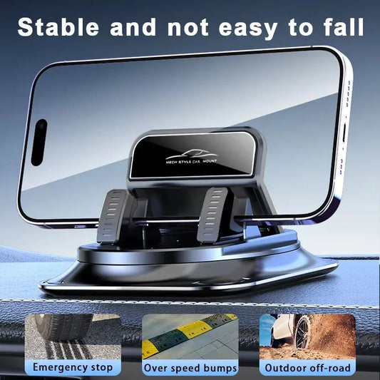 Silicone Dashboard Phone Holder – Anti-Slip Car Mount with 360° Rotation