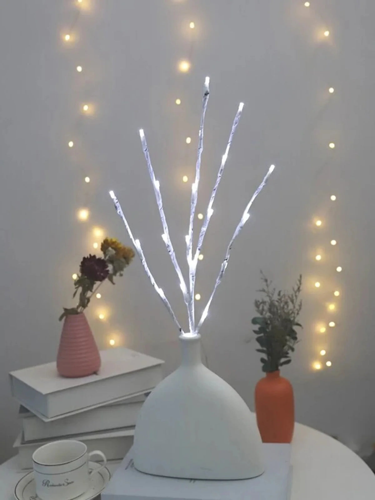 Lighted White Birch Branch – 20 LED Battery Fairy Light Decor
