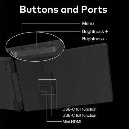 Rospider Extensor de doble pantalla de 15,6" – Monitor triple ampliable FHD IPS para portátil para mejorar la productividad