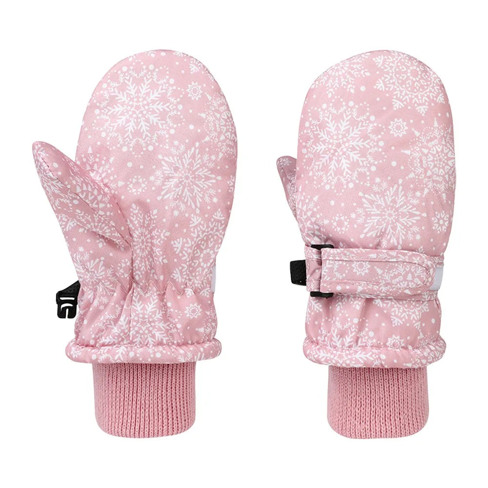 Little Kids' Thickened Snow Gloves – Water-Resistant (Ages 2–6)