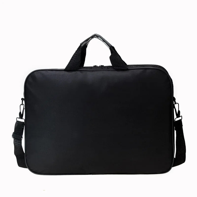 Nylon Laptop Handbag 15.6"-17" - Lightweight Zippered Computer Shoulder Bag