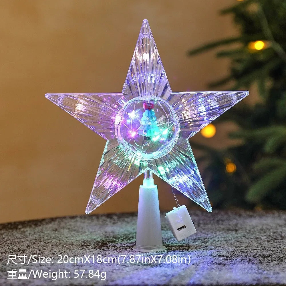 Glitter Star Christmas Tree Topper – 15 cm Sparkling Star Ornament