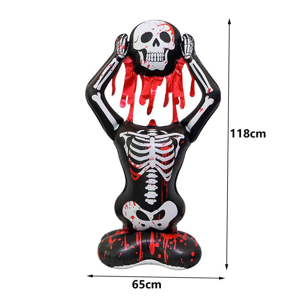 Halloween Standing Foil Balloons – Haunted House, Skull, Witch & Coffin Mylar Decorations