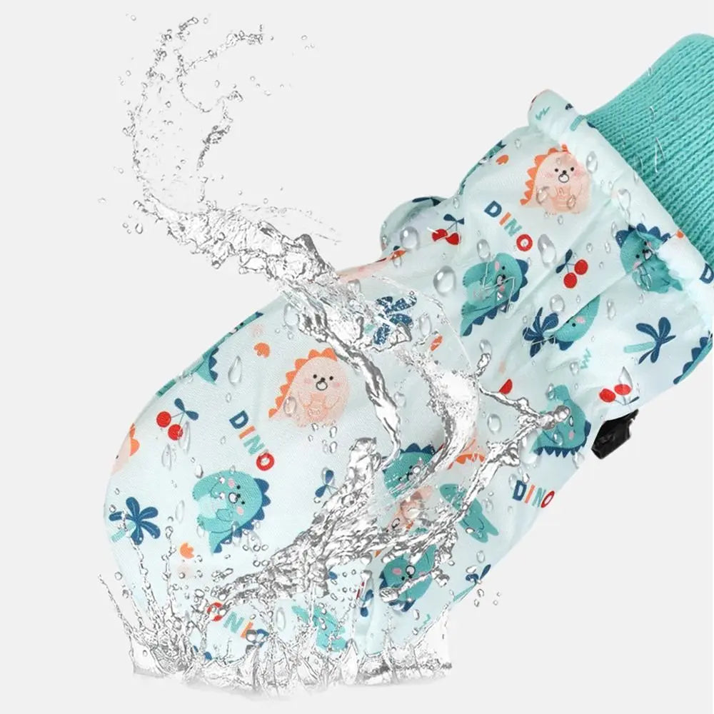 Little Kids' Thickened Snow Gloves – Water-Resistant (Ages 2–6)