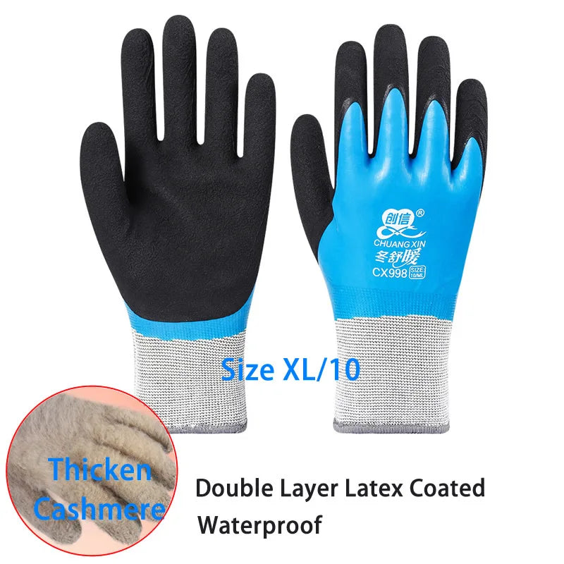 Insulated Work Gloves – Latex Grip Thermal Gloves