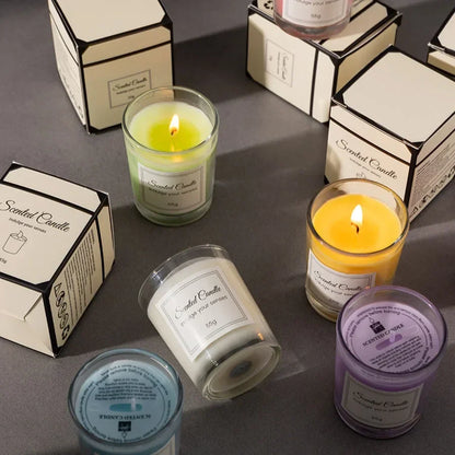 Aromatherapie-Kerze aus Sojawachs | 8 Std. Brenndauer | Rauchfrei | Lavendel, Rose oder Gardenie | Für Zuhause, Hotel & als Geschenk