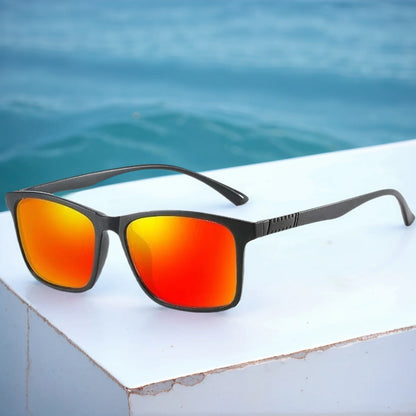 UV400 Cycling Sunglasses | Square Frame Driving & Fishing Eyewear