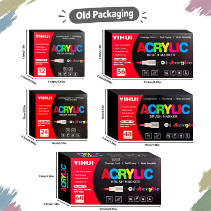 Acrylic Paint Markers – Brush-Tip Paint Pens, 12 to 60 Colours