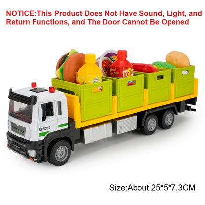 1:32 Die-Cast Produce Transport Truck – Fruit & Veggie Container Toy