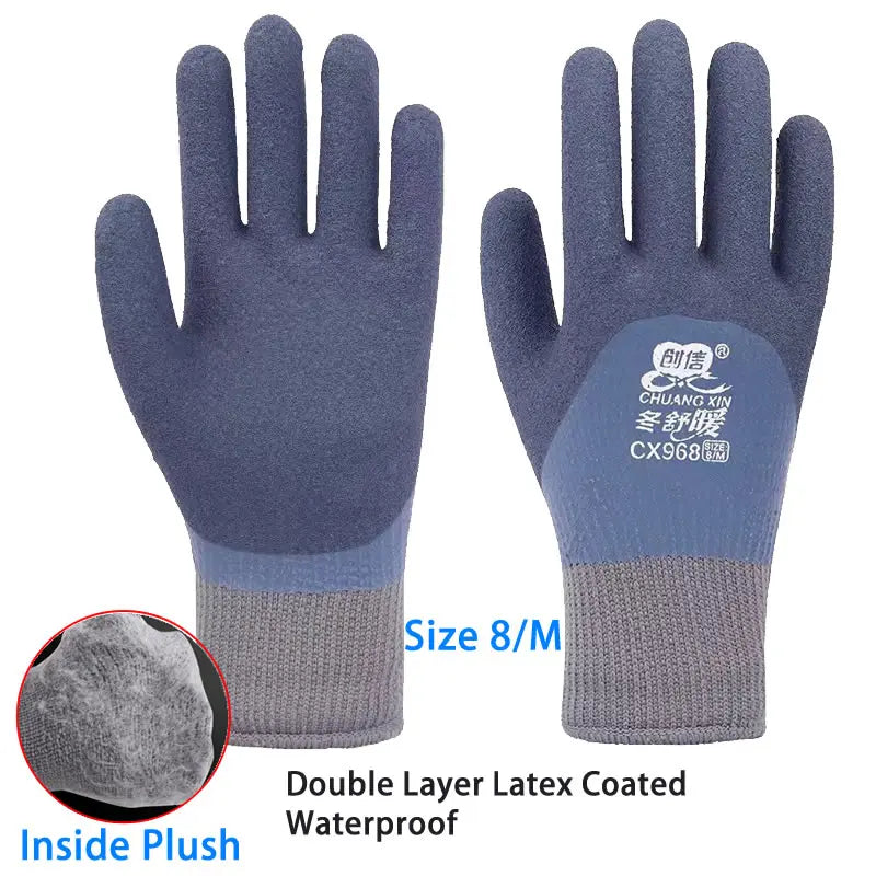 Insulated Work Gloves – Latex Grip Thermal Gloves