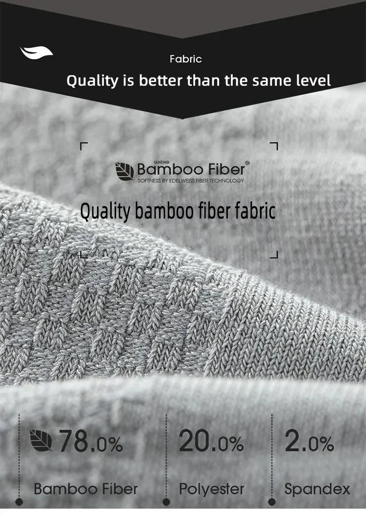 Men's Bamboo Low-Cut Socks – 5 Pairs, Soft & Breathable