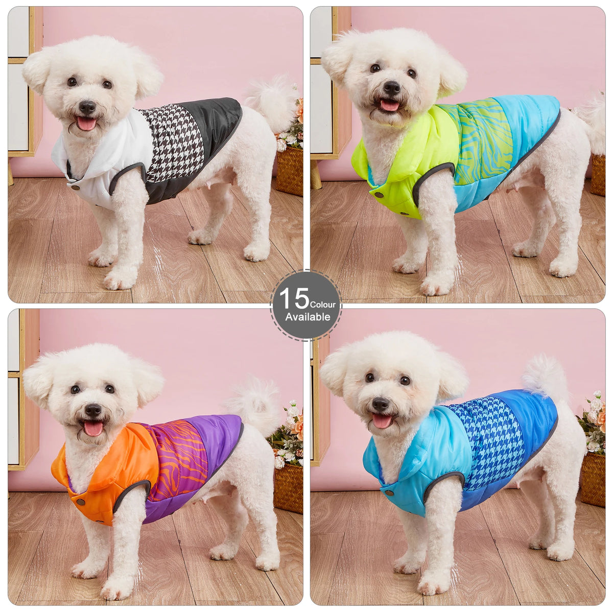 Warm Cotton-Padded Winter Dog Coat – Pet Jacket for Small to Large Dogs