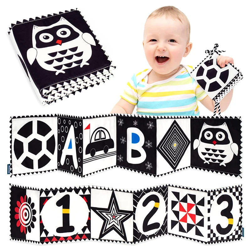 Baby Soft Cloth Book – Crinkle Sensory Book for 0–12 Months