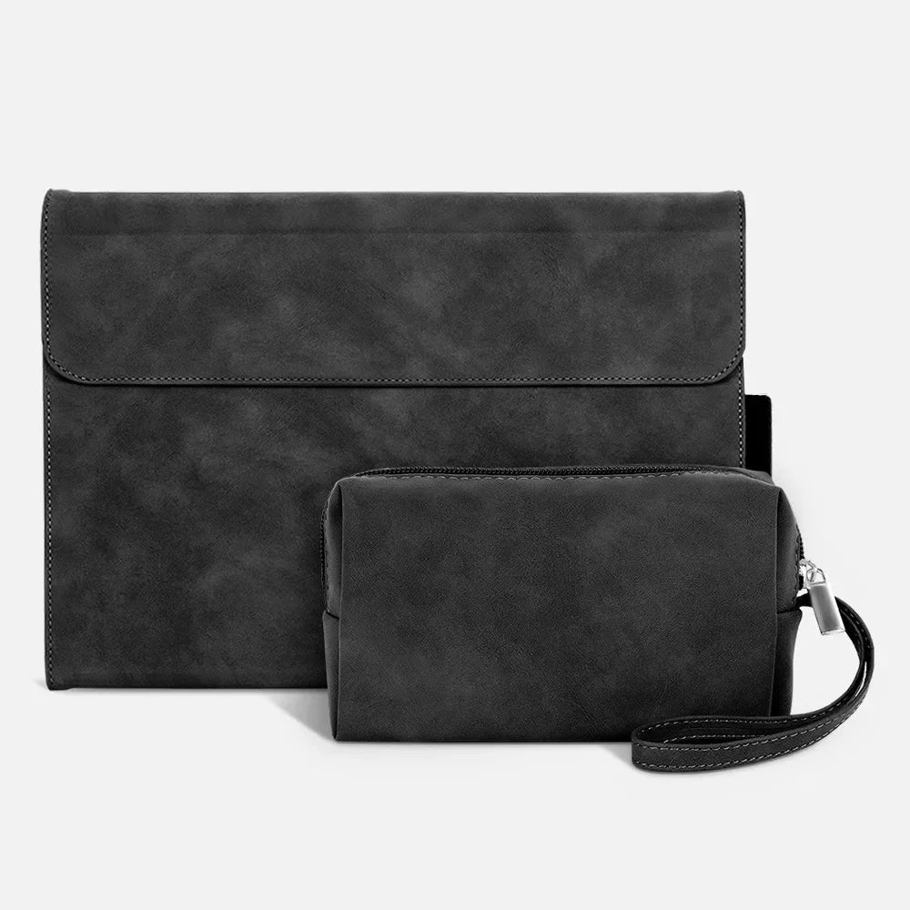 Folio Case for Microsoft Surface Pro 13-inch (12th Edition) 2026 Multi-Angle Stand PU Leather Protective Cover with Pen Holder