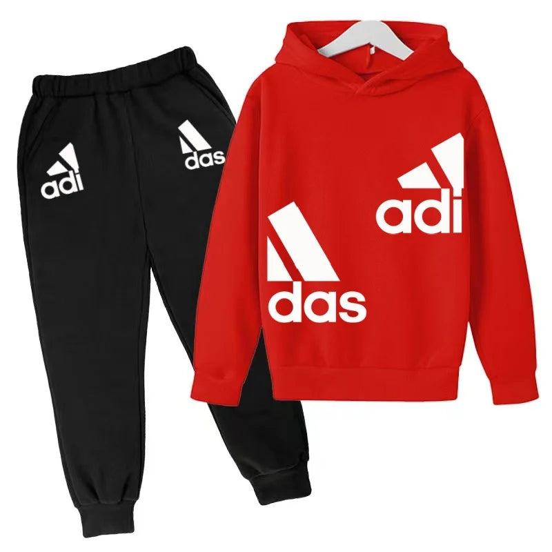 Kids' Printed Sweatshirt & Pants Set - 2-Piece Casual Sports Outfit, Ages 3-12