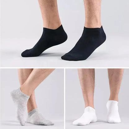 Men's Thin Low-Cut Socks – 10 Pairs, Breathable Everyday Ankle Socks