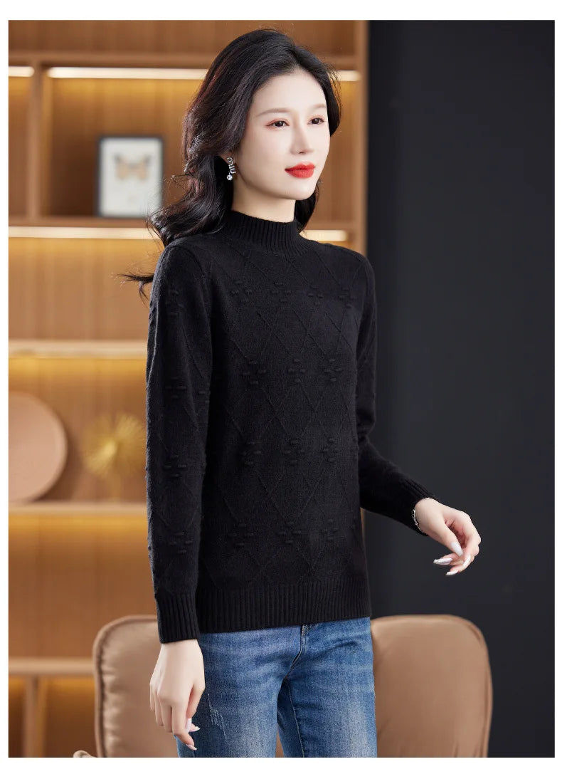 Women's Mock-Neck Knit Sweater