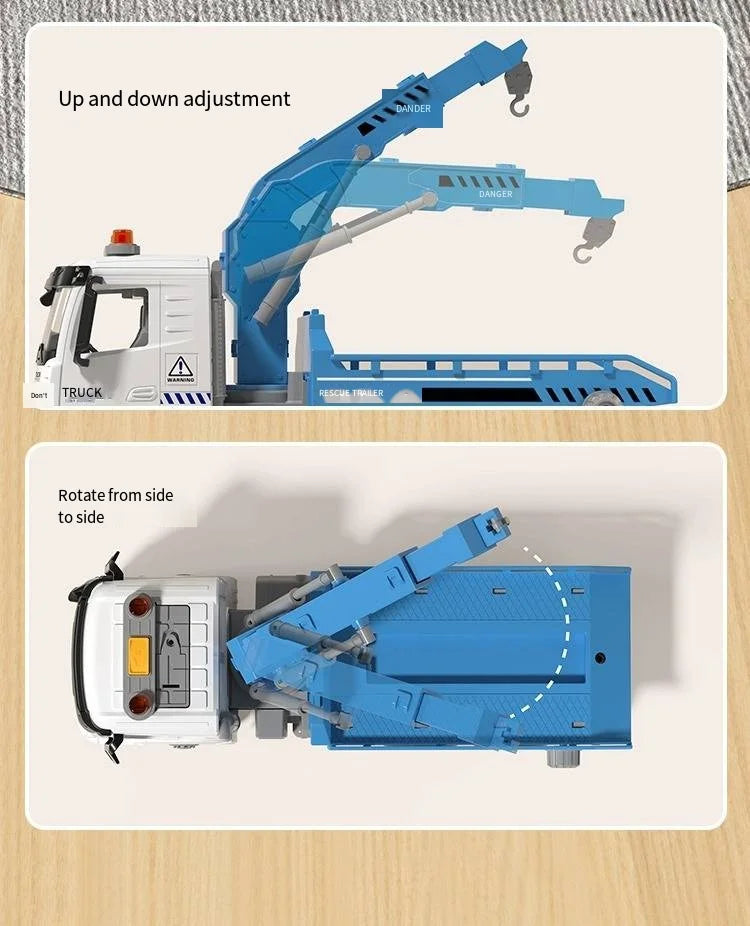 Inertia Rescue Crane Trailer Toy with Lights & Sounds
