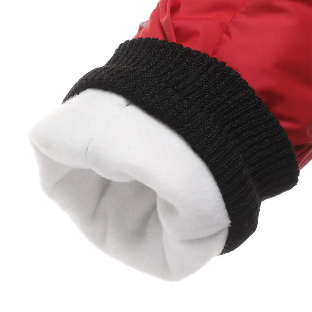 Kids' Adjustable Ski Gloves – Velvet-Lined Snow Gloves (Ages 5–9)