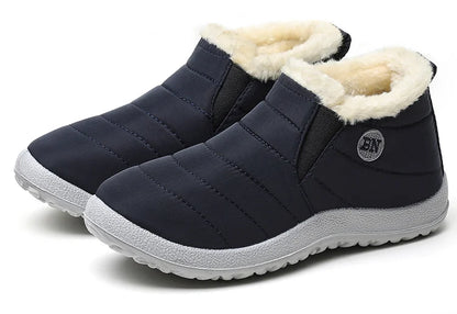 Botas de invierno sin cordones para hombre con forro de felpa HAJINK