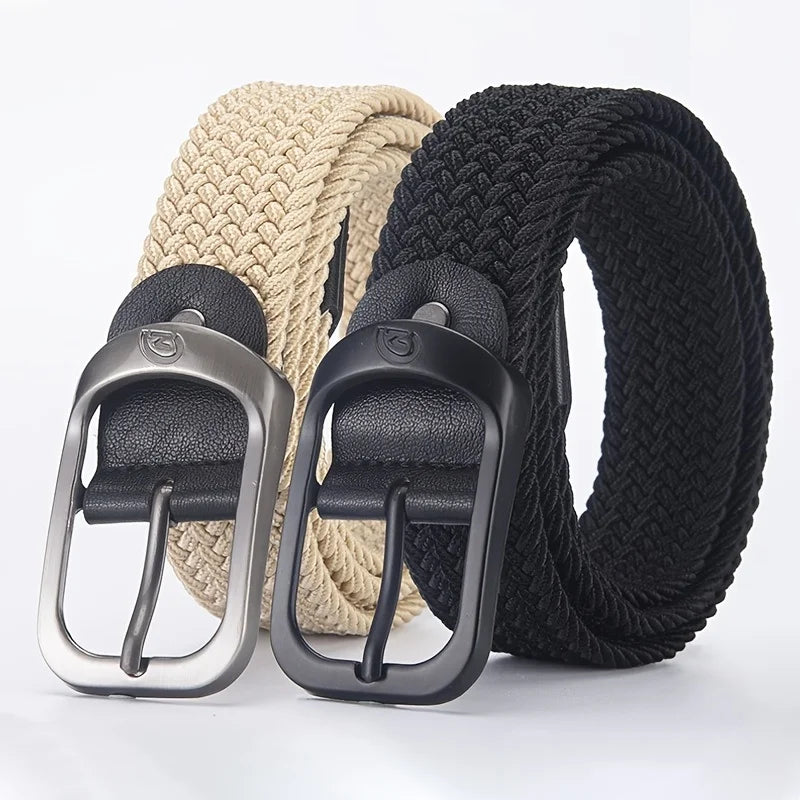 Woven Stretch Belt – Braided Elastic Belt for Men & Women