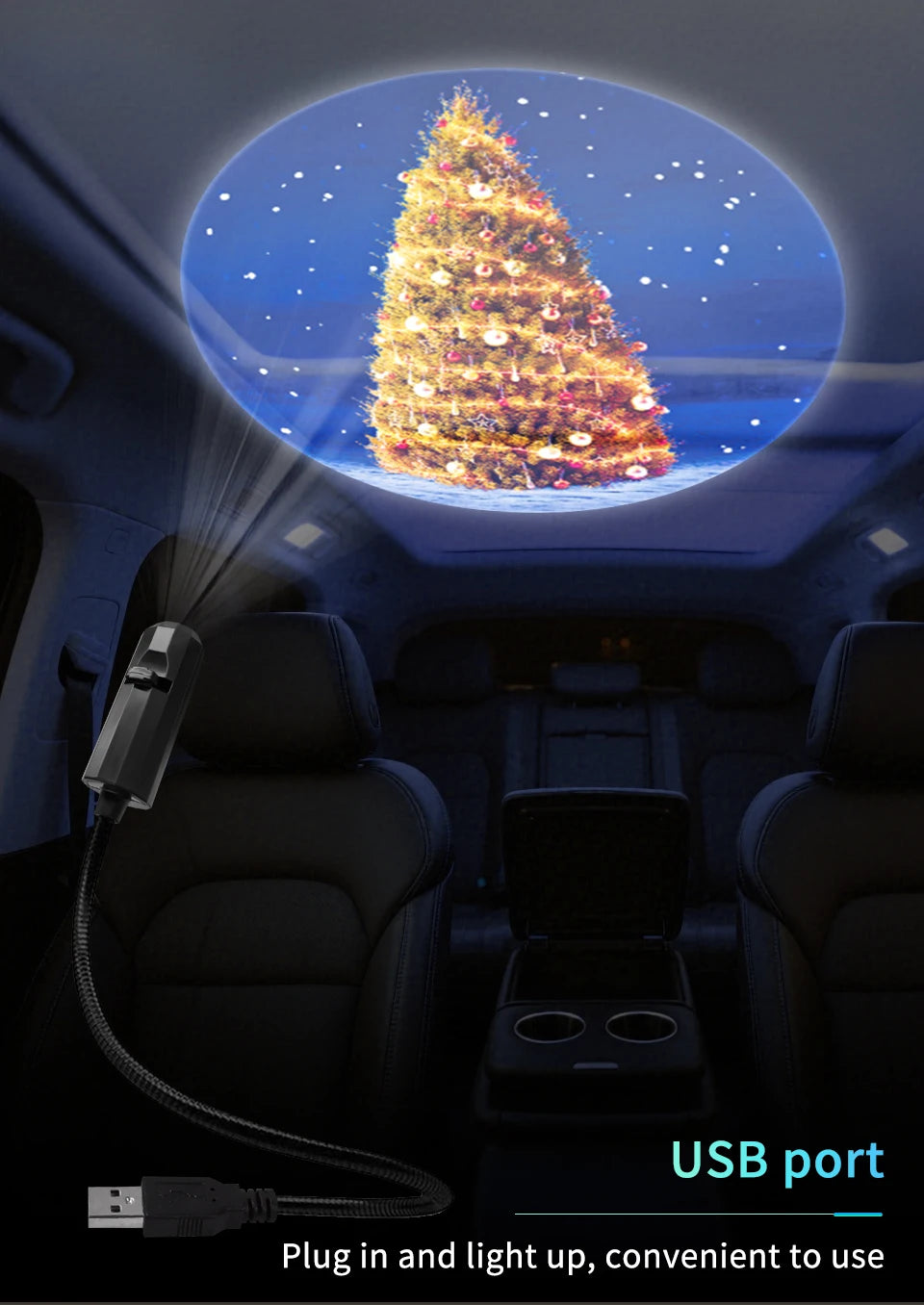 USB Projector Night Light – Christmas, Halloween & Planet Film Discs