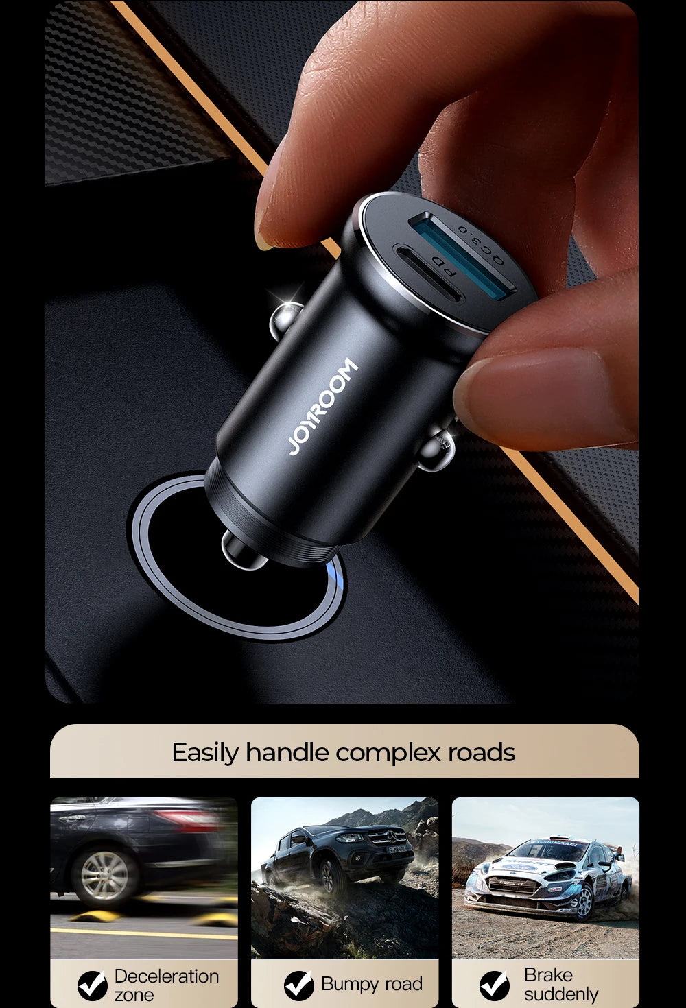 JOYROOM 30W Mini Dual-Port Car Charger