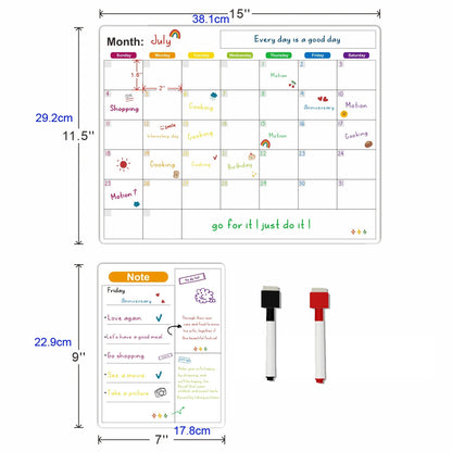 Magnetic Fridge Calendar – Dry-Erase Monthly & Weekly Planner