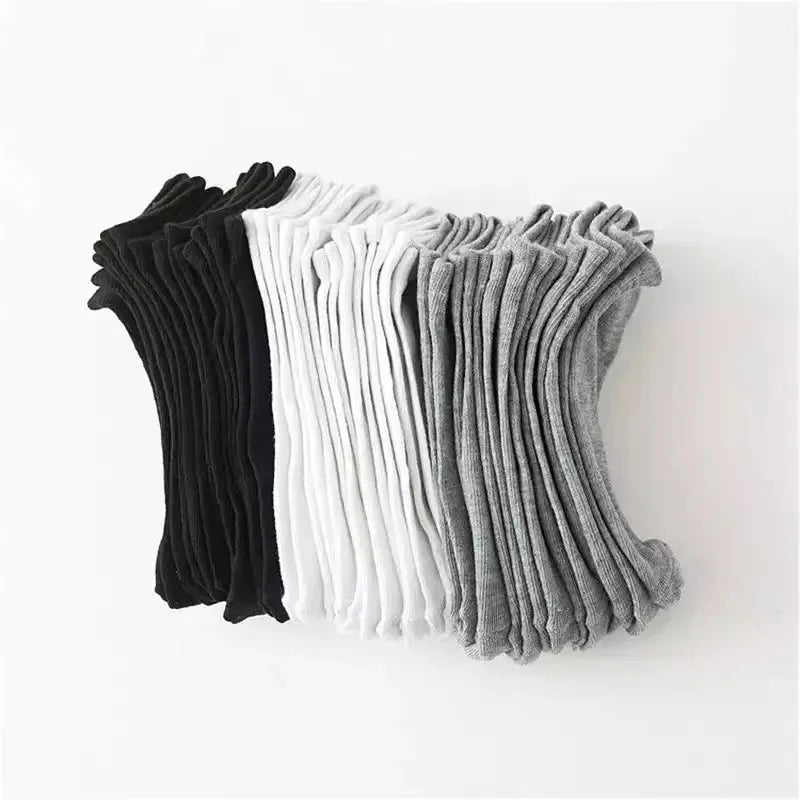 Men's Thin Low-Cut Socks – 10 Pairs, Breathable Everyday Ankle Socks