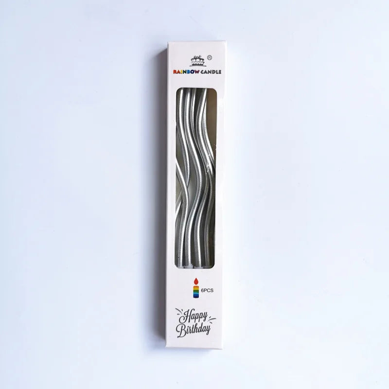 Birthday Cake Candles Smoke-Free Curved Cake Candles Curly Coil Candles Long For Birthday Cake Wedding Party Party Supplies