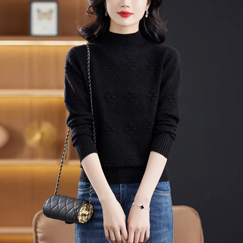 Women's Mock-Neck Knit Sweater