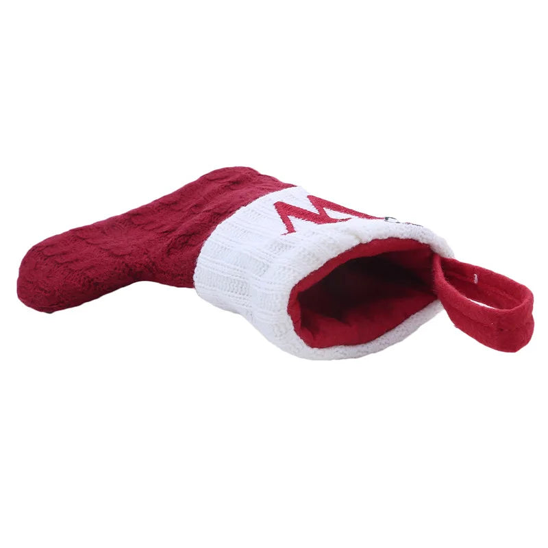 Knitted Initial Christmas Stocking – Letter A–Z Personalized
